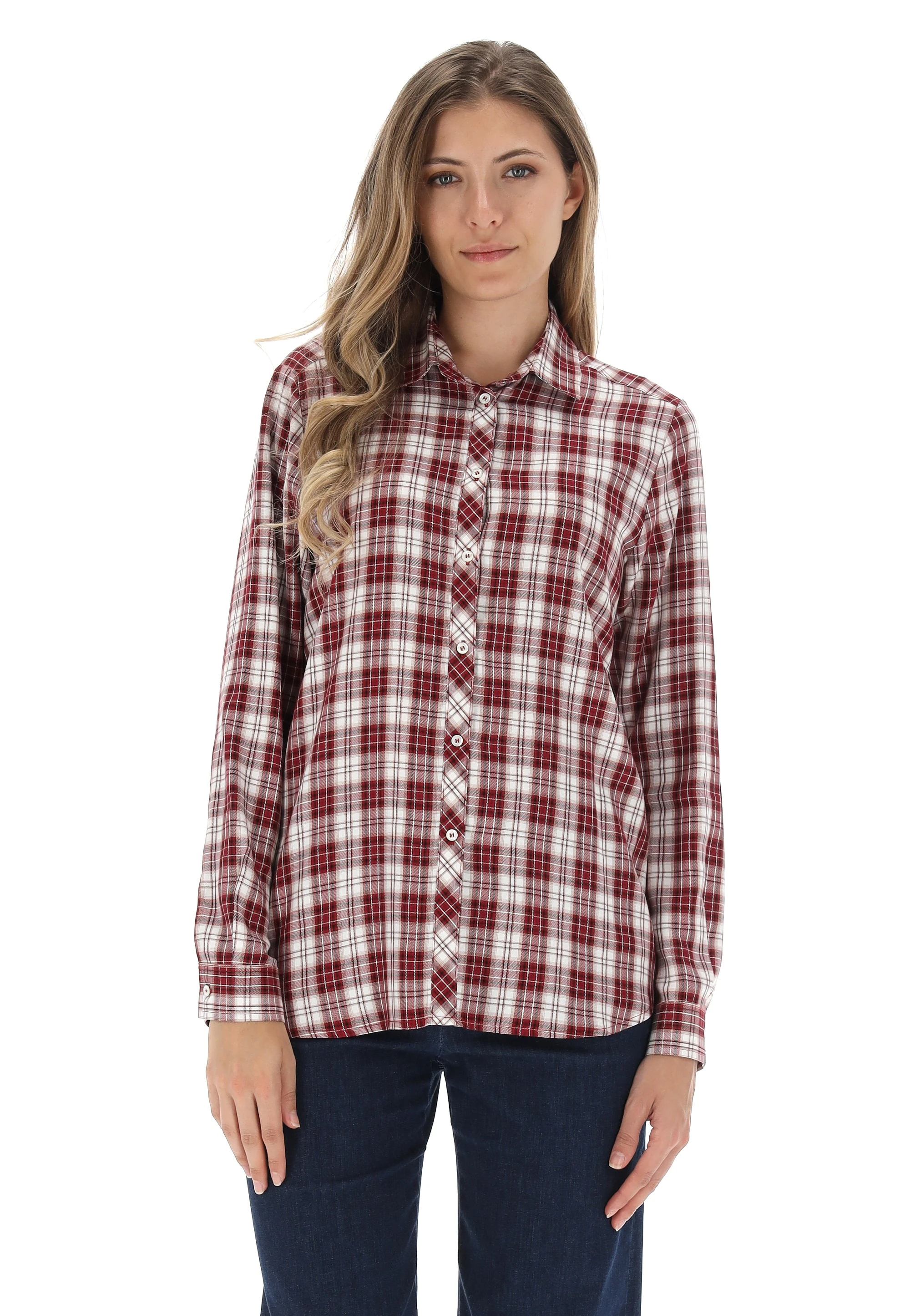 Camicia in fantasia da donna Etichetta a quadri